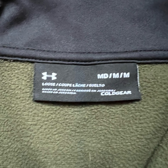 Under Armour Men’s Medium 1/4 Zip Fleece Green Heathered Pullover Activewear - Picture 6 of 11